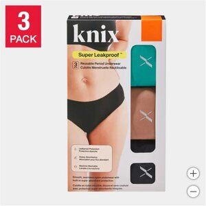 Knix Women's Super Leakproof Reusable Period Bikini Underwear, 3-pack XXL